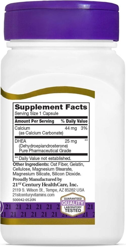 DHEA 25 mg | Equilibrio hormonal + energía | 90 cápsulas (equilibrio hormonal, libido, fertilidad, menopausia) - Imagen 2