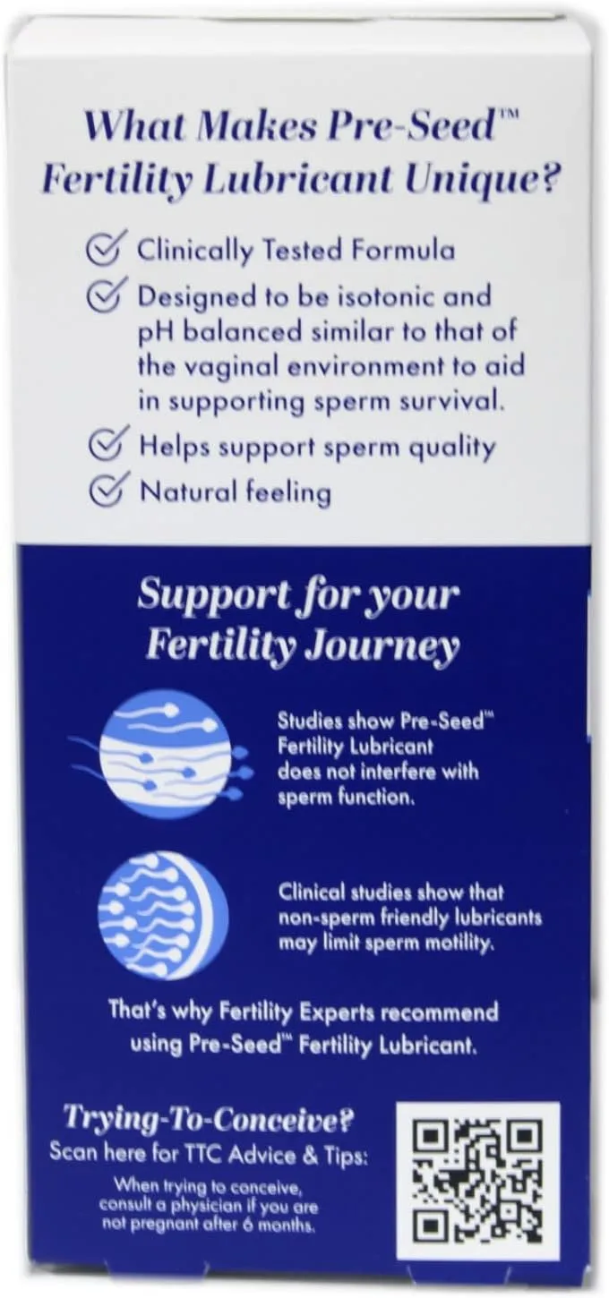 Lubricante Pre-Seed – Fertility Friendly x 40 g con 9 aplicadores (uso en búsqueda de embarazo) - Imagen 3