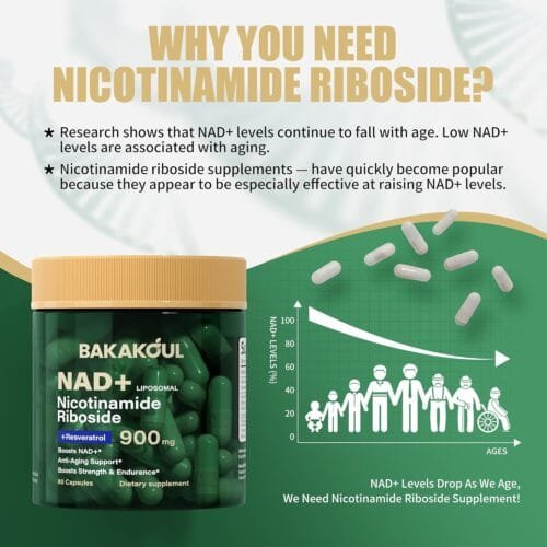 NAD+ Liposomal con Nicotinamida Ribósido, Resveratrol y Quercetina x 80 cápsulas - Imagen 4
