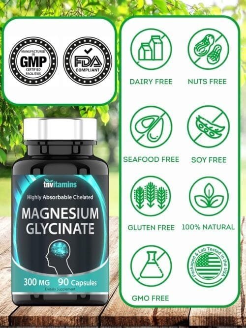 Magnesio Glicinato Quelado 300 mg – Alta absorción | 90 cápsulas |Sin gluten, sin lácteos, sin soya - Imagen 2