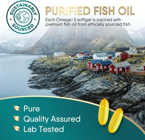 Omega 3 Extra Strength – 2400 mg Aceite de Pescado con EPA y DHA | 120 cápsulas blandas | Sabor limón natural – Nature’s Choice - Imagen 6