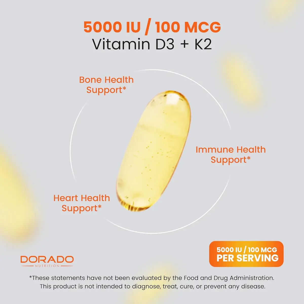 Vitamina D3 + K2 5000 UI | Alta potencia + absorción | 180 cápsulas blandas (inmunidad, fertilidad, articulaciones) - Imagen 4