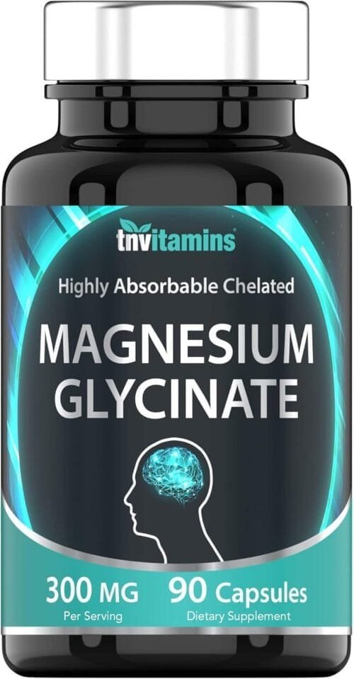 Magnesio Glicinato Quelado 300 mg – Alta absorción | 90 cápsulas |Sin gluten, sin lácteos, sin soya