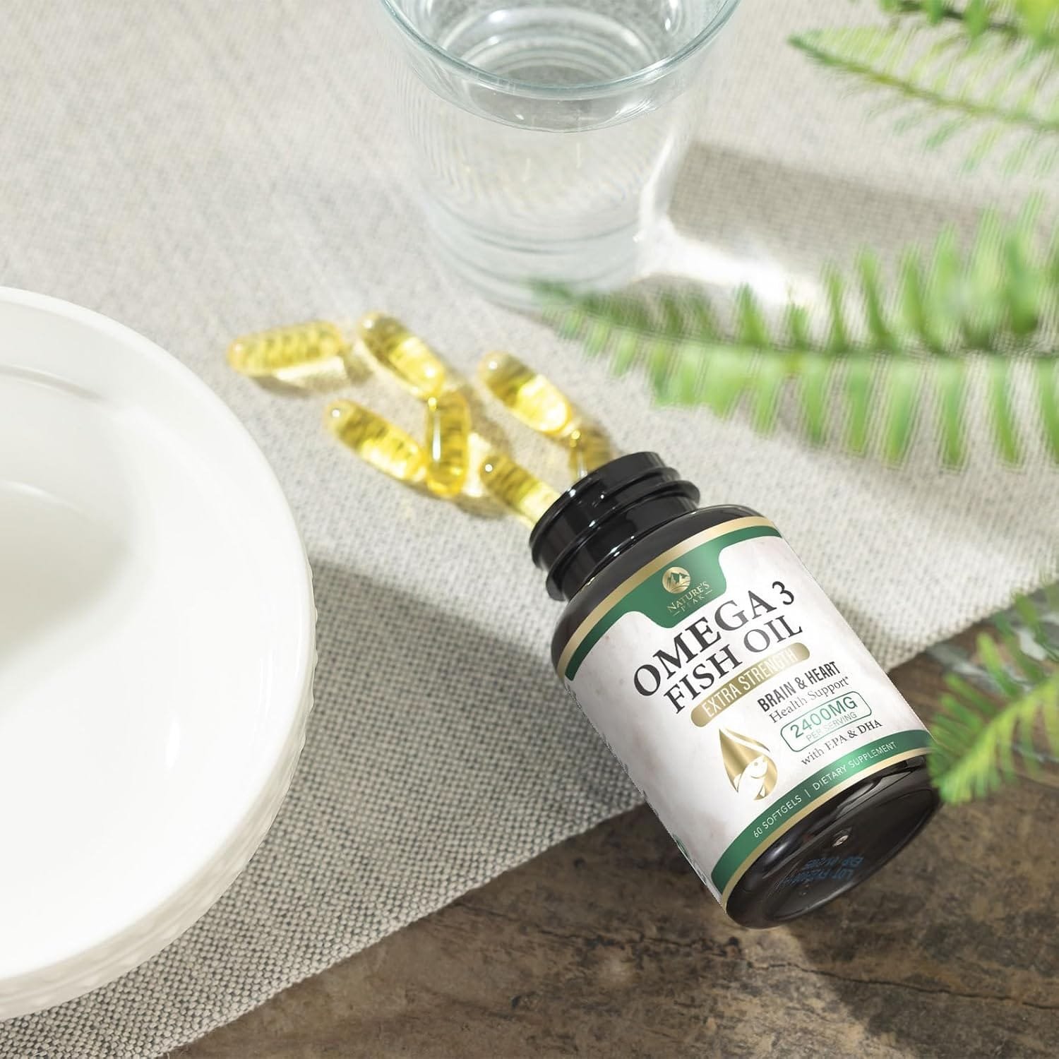 Omega 3 Extra Strength – 2400 mg Aceite de Pescado con EPA y DHA | 120 cápsulas blandas | Sabor limón natural – Nature’s Choice - Imagen 8