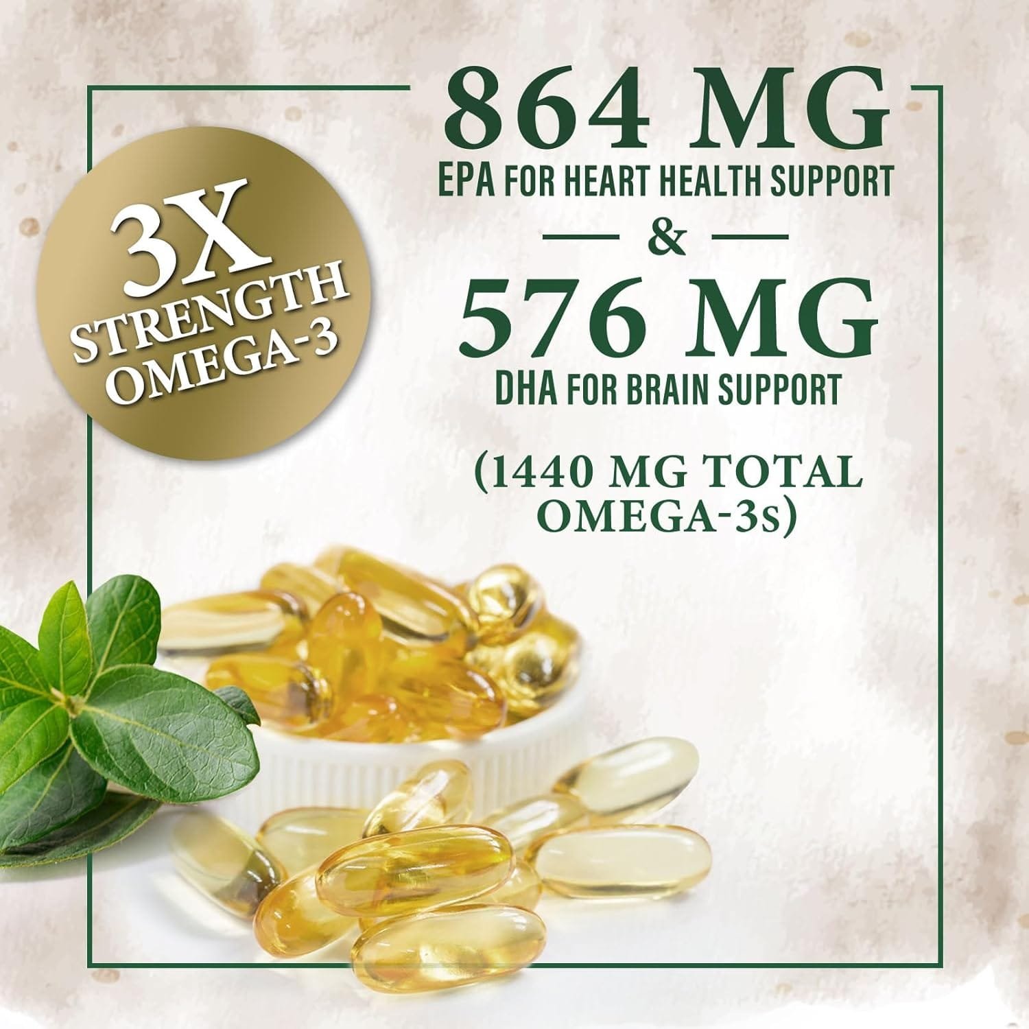Omega 3 Extra Strength – 2400 mg Aceite de Pescado con EPA y DHA | 120 cápsulas blandas | Sabor limón natural – Nature’s Choice - Imagen 5