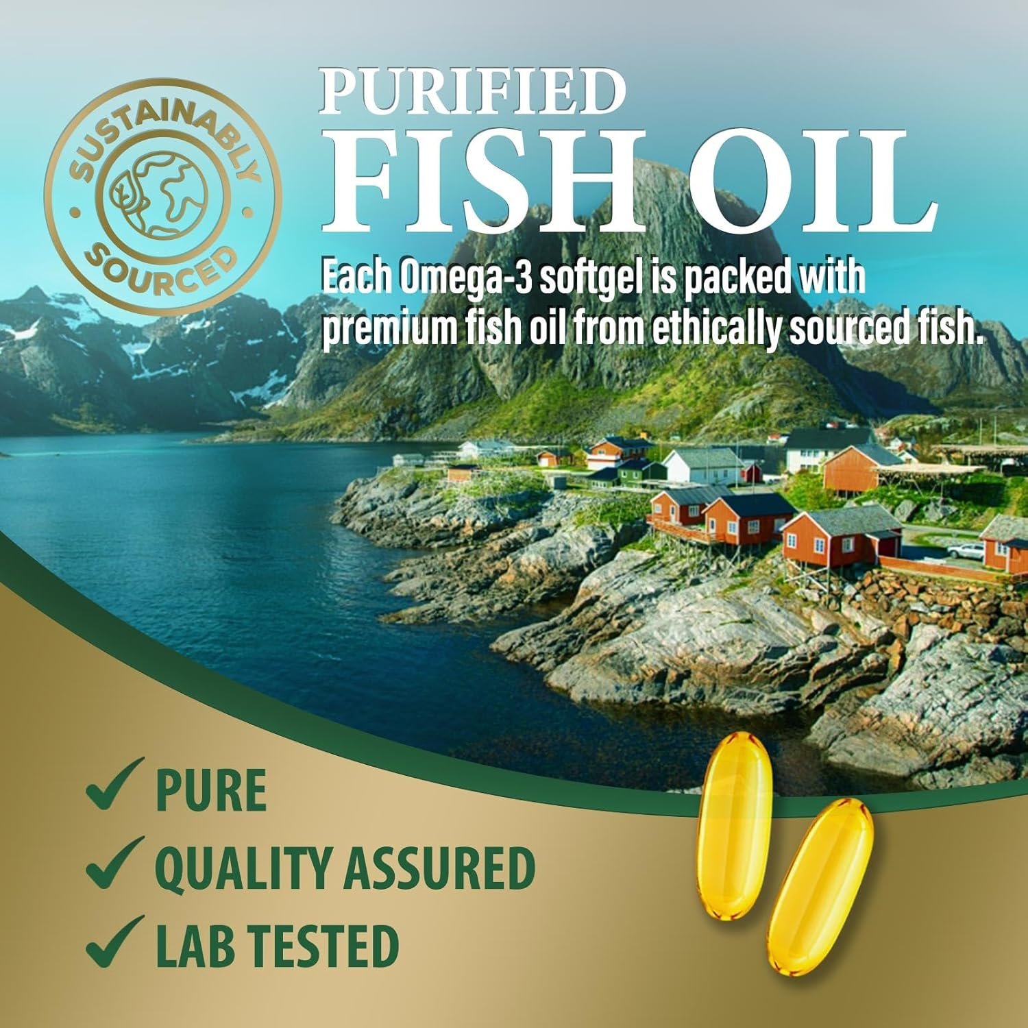 Omega 3 Extra Strength – 2400 mg Aceite de Pescado con EPA y DHA | 120 cápsulas blandas | Sabor limón natural – Nature’s Choice - Imagen 6