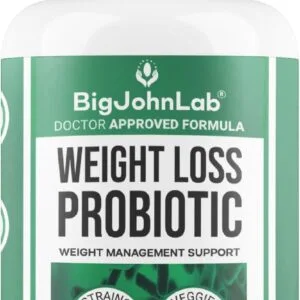 Probiótico Adelgazante con Prebióticos – 15 mil millones UFC, 6 cepas, control de peso y metabolismo | BigJohnLab – 30 cápsulas vegetarianas