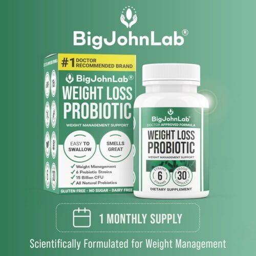 Probiótico Adelgazante con Prebióticos – 15 mil millones UFC, 6 cepas, control de peso y metabolismo | BigJohnLab – 30 cápsulas vegetarianas - Imagen 4