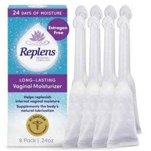 Replens – Hidratante Vaginal de Larga Duración x 8 aplicadores prellenados (resequedad, menopausia, postparto)