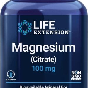 Magnesio Citrato – Alta biodisponibilidad | 100 cápsulas | Sin gluten, sin lácteos, sin soya