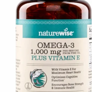 OMEGA 3 + VITAMINA E NATUREWISE (600 MG EPA + 400 MG DHA) – ALTA CONCENTRACIÓN, 60 CÁPSULAS