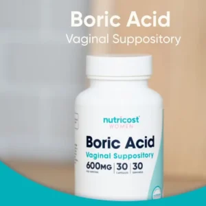 Óvulos de Ácido Bórico 600 mg | Uso vaginal | Apoyo en el manejo de vaginosis bacteriana y candidiasis recurrente | 30 cápsulas vaginales